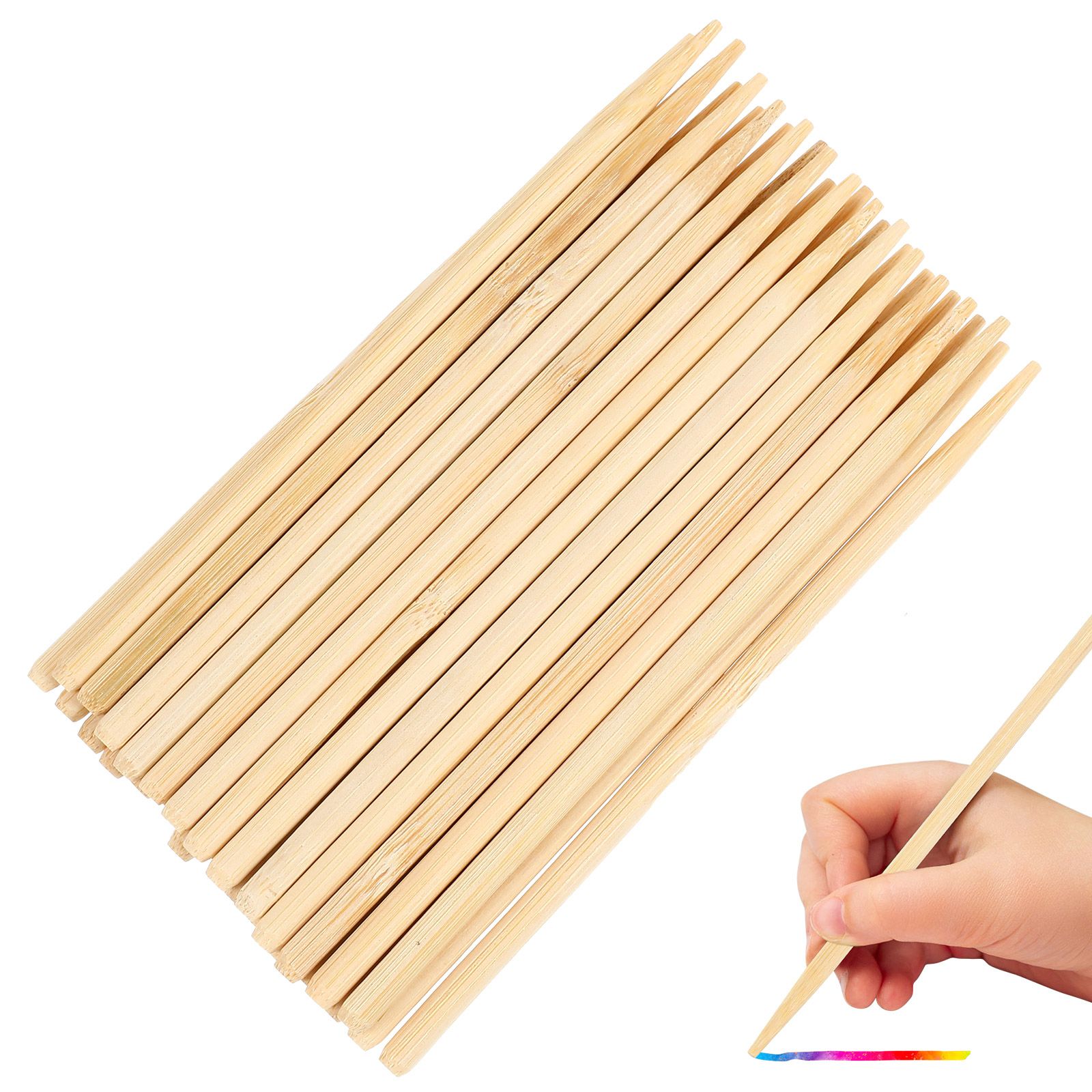 Art Craft Stick - 30 Pcs 나무 스크래치 그림 대나무