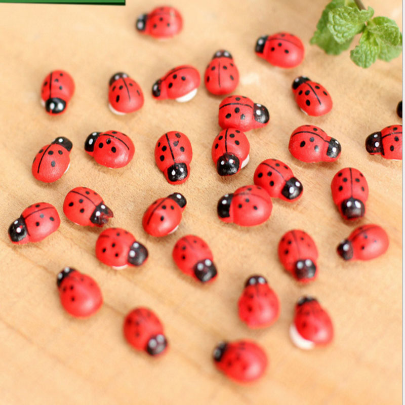 Art Craft Ladybug - 100pcs 자기 접착식 미니 냉장고 스티커