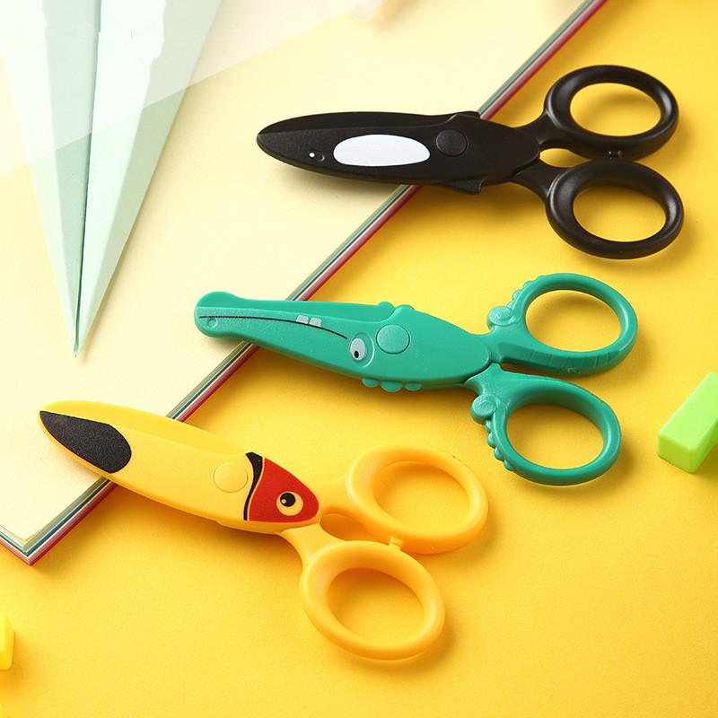 Art Craft Preschool - 3Pcs 어린이 플라스틱 가위 귀여운 만화