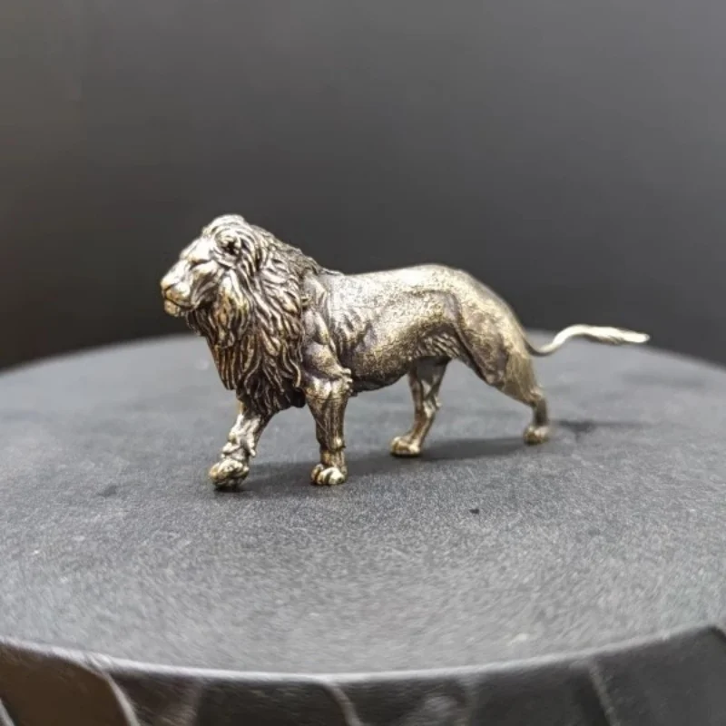 Art Craft Lion - 미니 황동 사자 조각 공예품, 킹