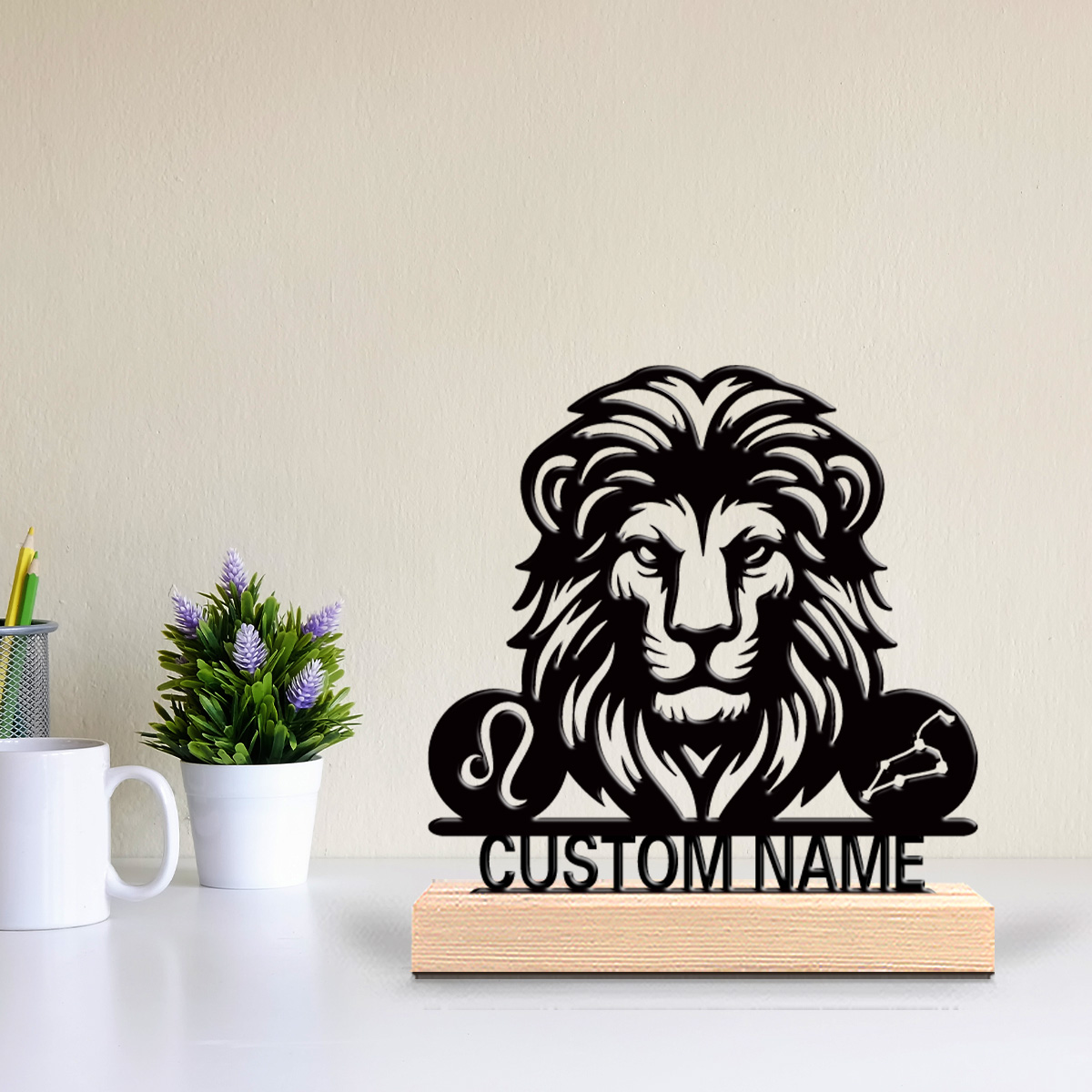 Art Craft Lion - 1pc 사자 개인 맞춤 이름 금속