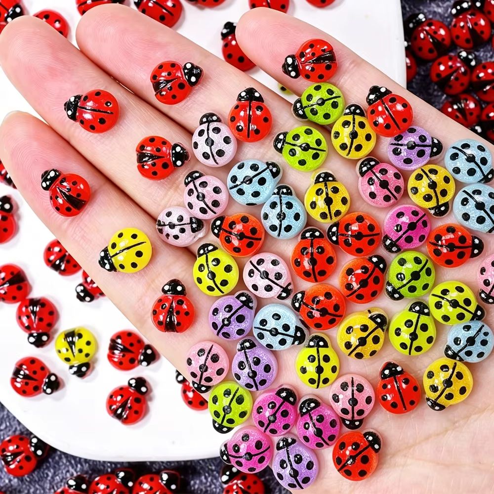 Art Craft Ladybug - 50개 사랑스러운 믹스 무당벌레 네일 참