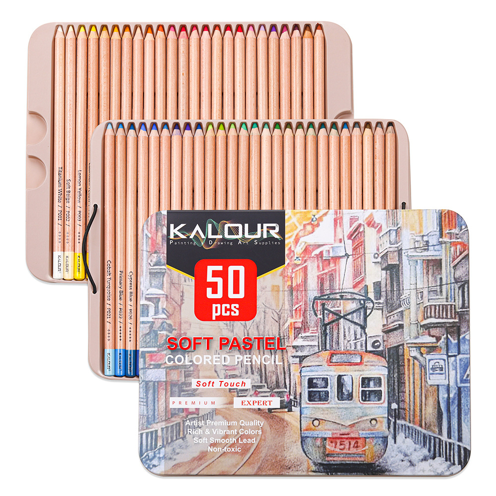 Colored Pencil Professional - 칼라 50색 고급 철제 케이스 색연필은