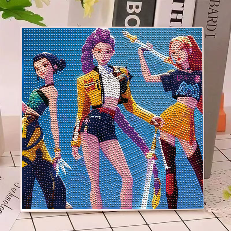 Art Craft Activity - 애니메이션 헌터즈 걸스 루미 밀라 조이