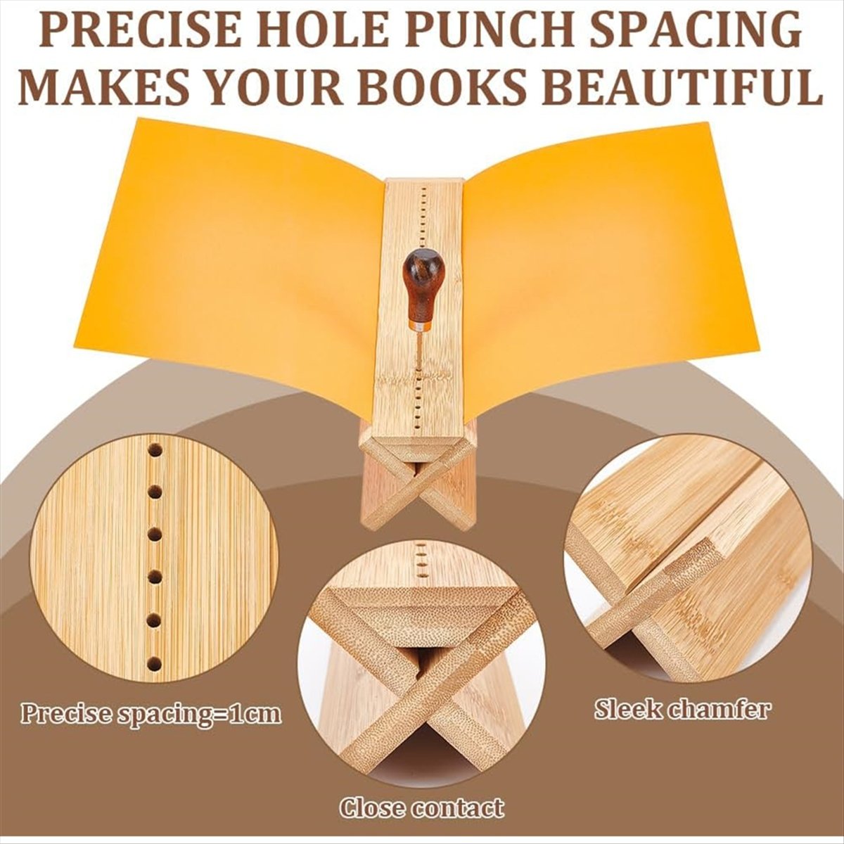 Bookbinding Supply Kit - *X07A 26개 대나무 책 제본 받침대와