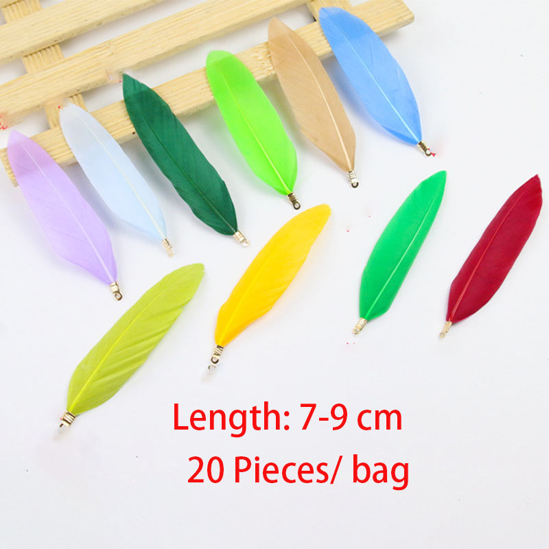 공예용 천연 거위 깃털 참 장식품 20개, 깃털 참 귀 - Art Craft Activity 리뷰 및 가격