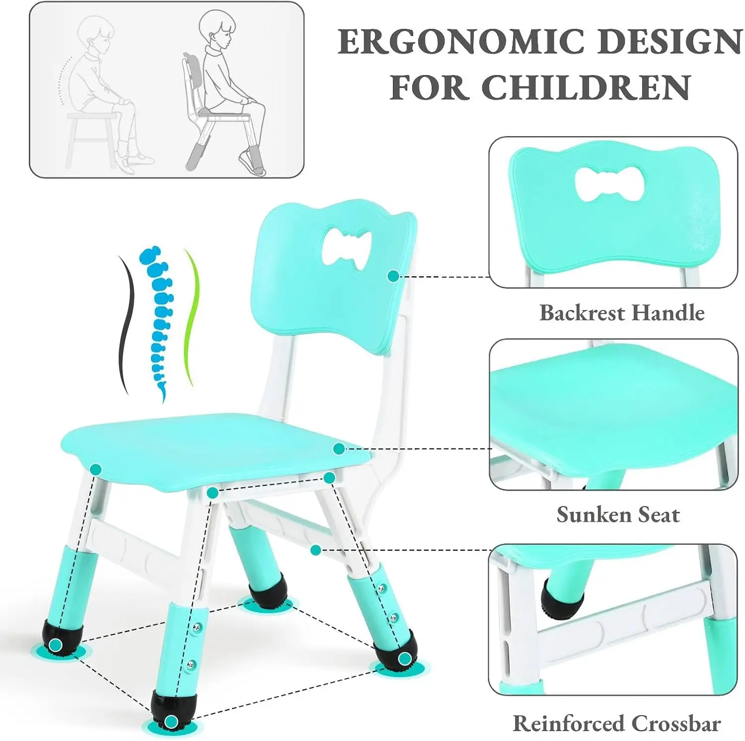 Kids Table and 6 Chairs Set, H - Art Craft Preschool 리뷰 및 가격
