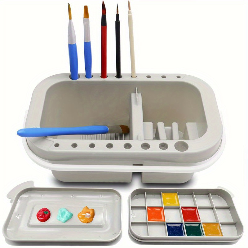 3-in-1 페인트 브러시 클리너 세면대(팔레트 및 뚜 - Watercolor Brush Pen 리뷰 및 가격