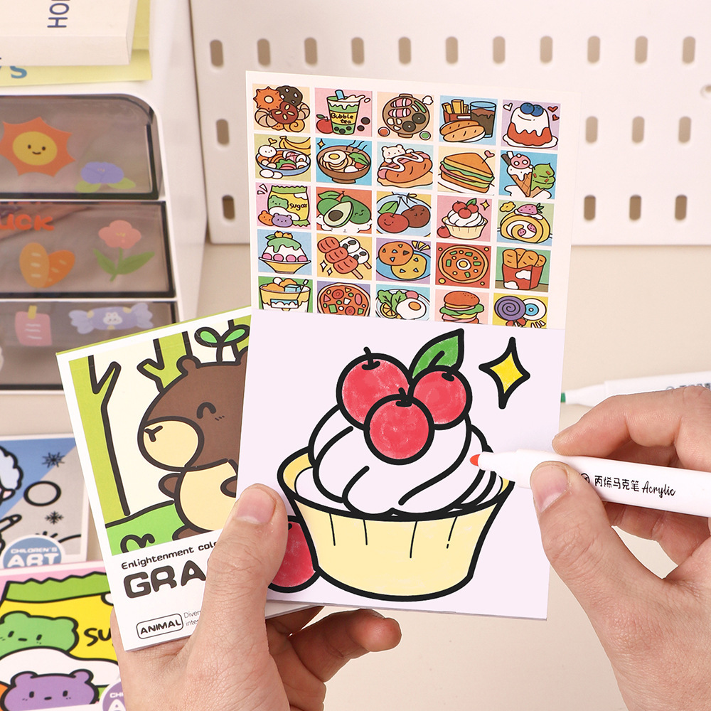 만화 편리한 색칠하기 책 25 시트 미니 수채화 색칠하 - Art Craft Notebook 리뷰 및 가격