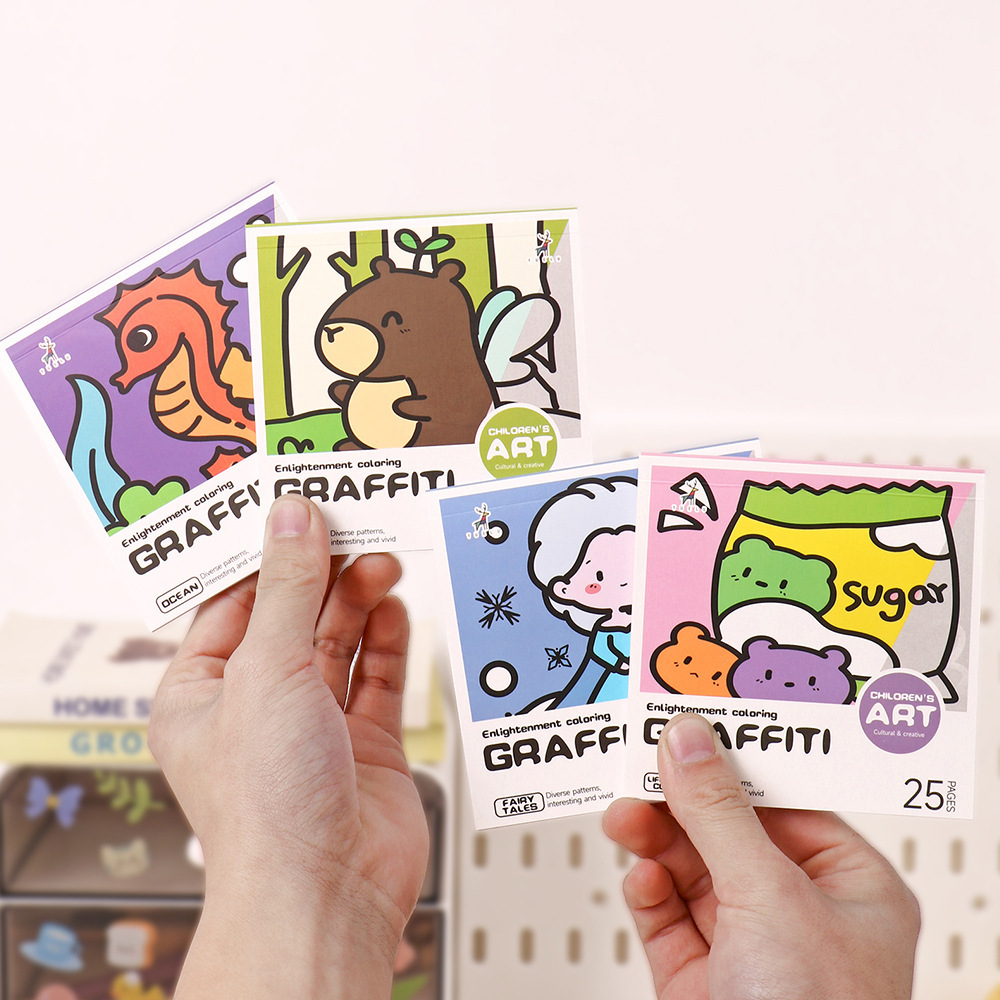 만화 편리한 색칠하기 책 25 시트 미니 수채화 색칠하 - Art Craft Notebook 리뷰 및 가격