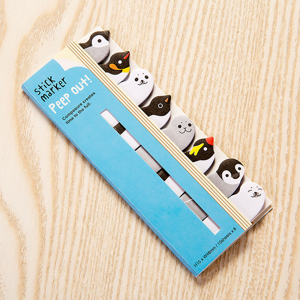 2Pcs 모듬 귀여운 동물 페이지 플래그 셀프 스틱 메 - Art Craft Notebook 리뷰 및 가격