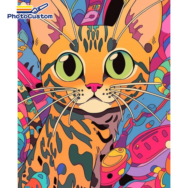 포토커스텀 생강색 고양이 숫자 그림 그리기 홈데코 미술 - Art Craft Easy Ideas 리뷰 및 가격