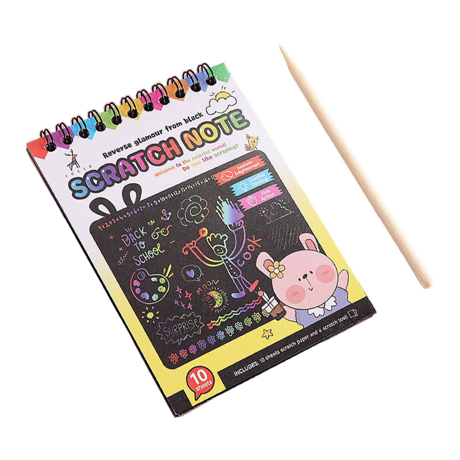 창의적인 스크래치 종이 노트 어린이 교육 선물 및 학습 - Art Craft Notebook 리뷰 및 가격
