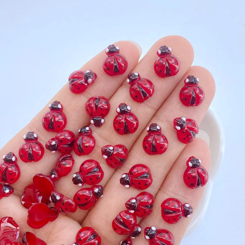 3D 장식용 네일 아트 액세서리, 귀여운 만화, 빨간색 - Art Craft Ladybug 리뷰 및 가격