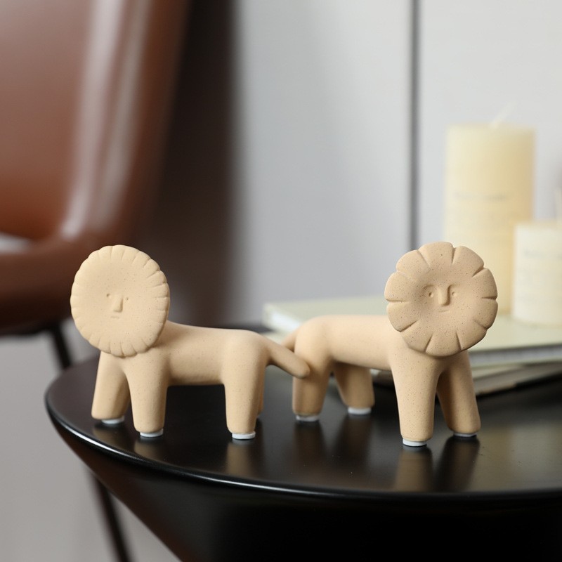 북유럽 Morandi 색상 동물 사자 추상 미술 세라믹 - Art Craft Lion 리뷰 및 가격