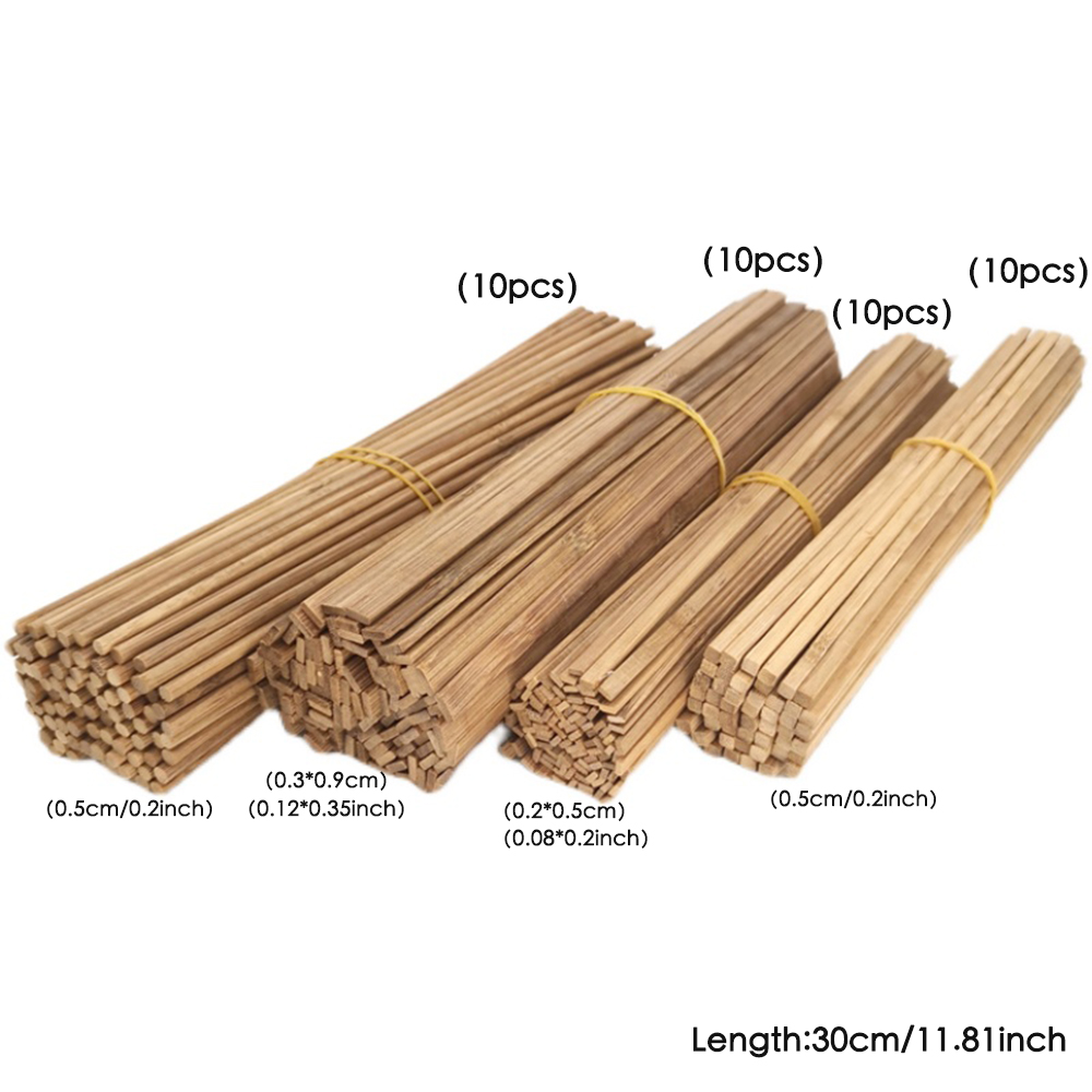 40개 멀티 사이즈 대나무 막대 나무 스틱 미완성 건물 - Art Craft Stick 리뷰 및 가격