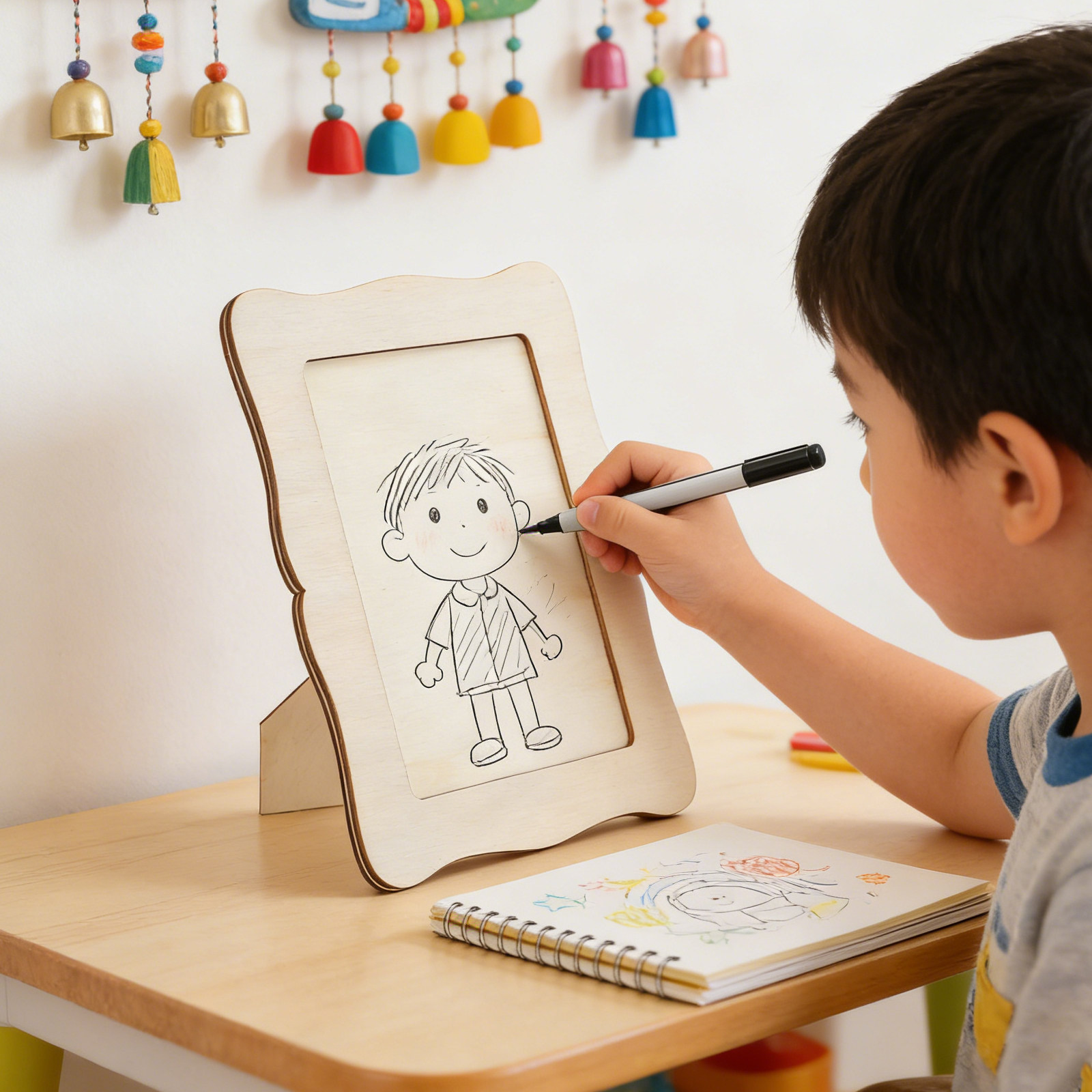 4개입 페인트 가능한 나무 사진 액자, 미완성 DIY  - Art Craft Preschool 리뷰 및 가격