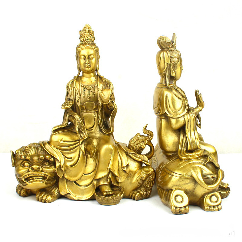 만주쉬리 사만타바드라 불상, 녹색 사자와 흰 코끼리,  - Art Craft Lion 리뷰 및 가격