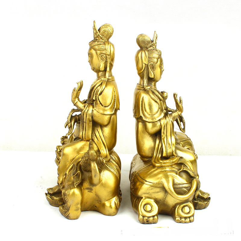만주쉬리 사만타바드라 불상, 녹색 사자와 흰 코끼리,  - Art Craft Lion 리뷰 및 가격
