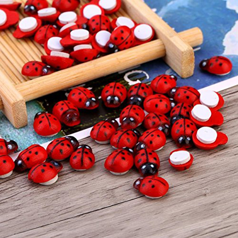 100pcs 자기 접착식 미니 냉장고 스티커 미니 무당 - Art Craft Ladybug 리뷰 및 가격