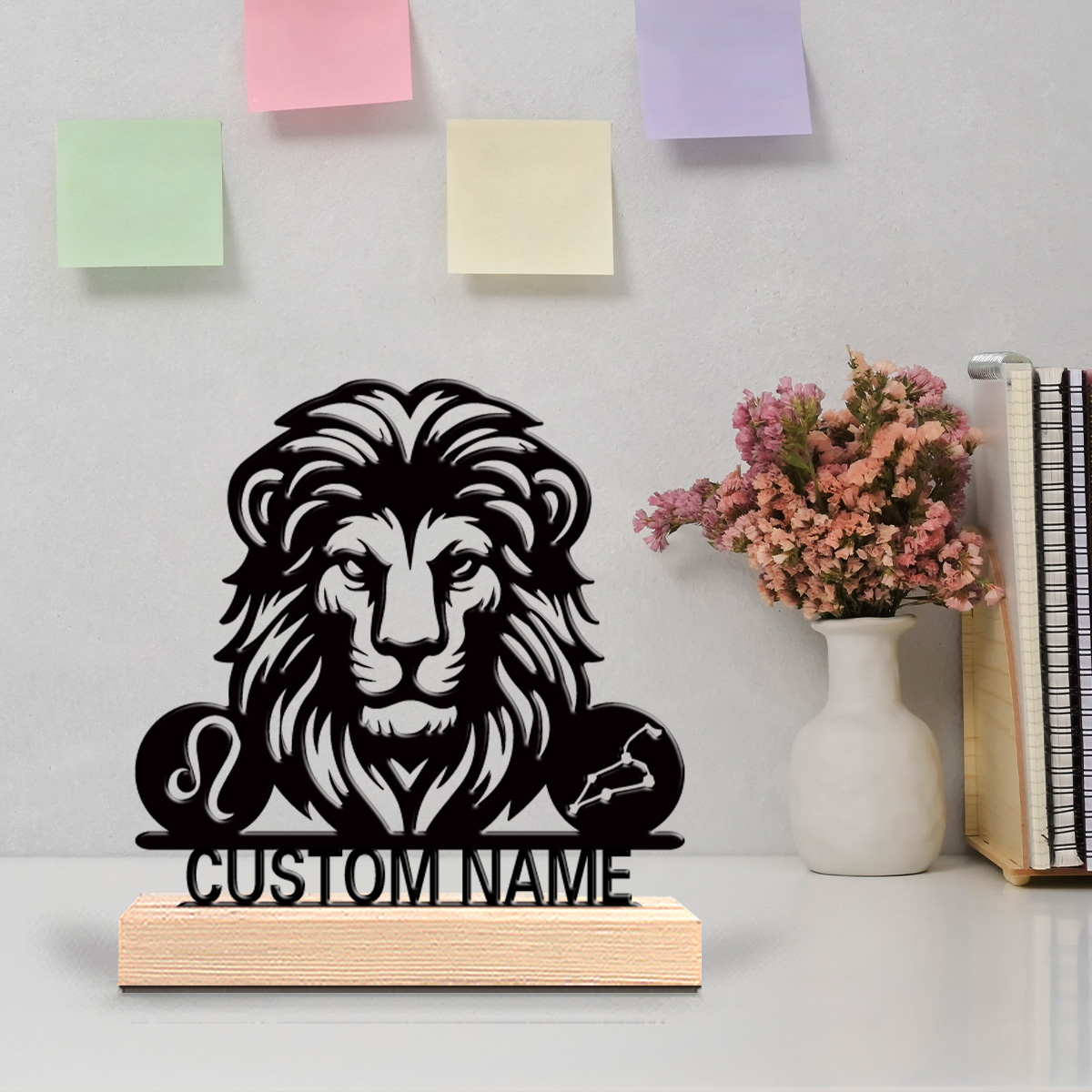 1pc 사자 개인 맞춤 이름 금속 조각상 금속 장식품  - Art Craft Lion 리뷰 및 가격