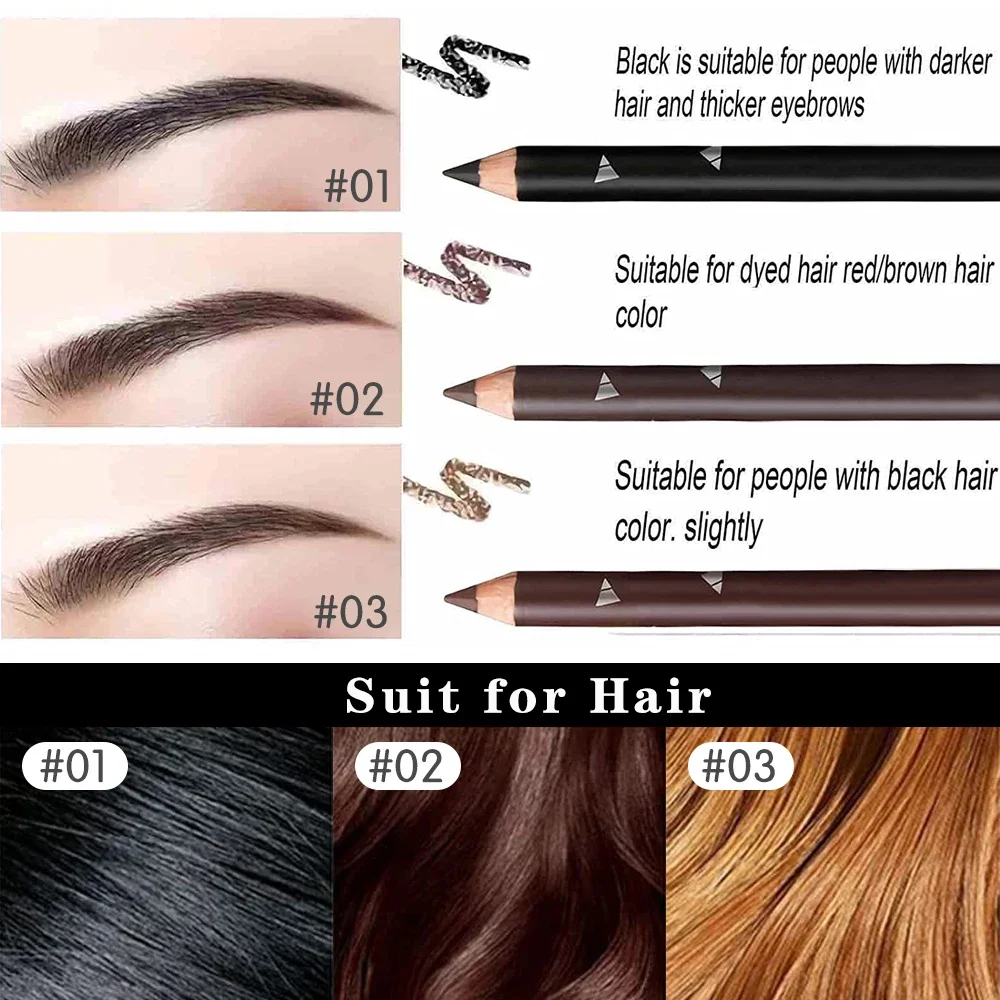 6/12Pcs 눈썹 연필 방수 전문 여성 아이 메이크업 - Colored Pencil Professional 리뷰 및 가격