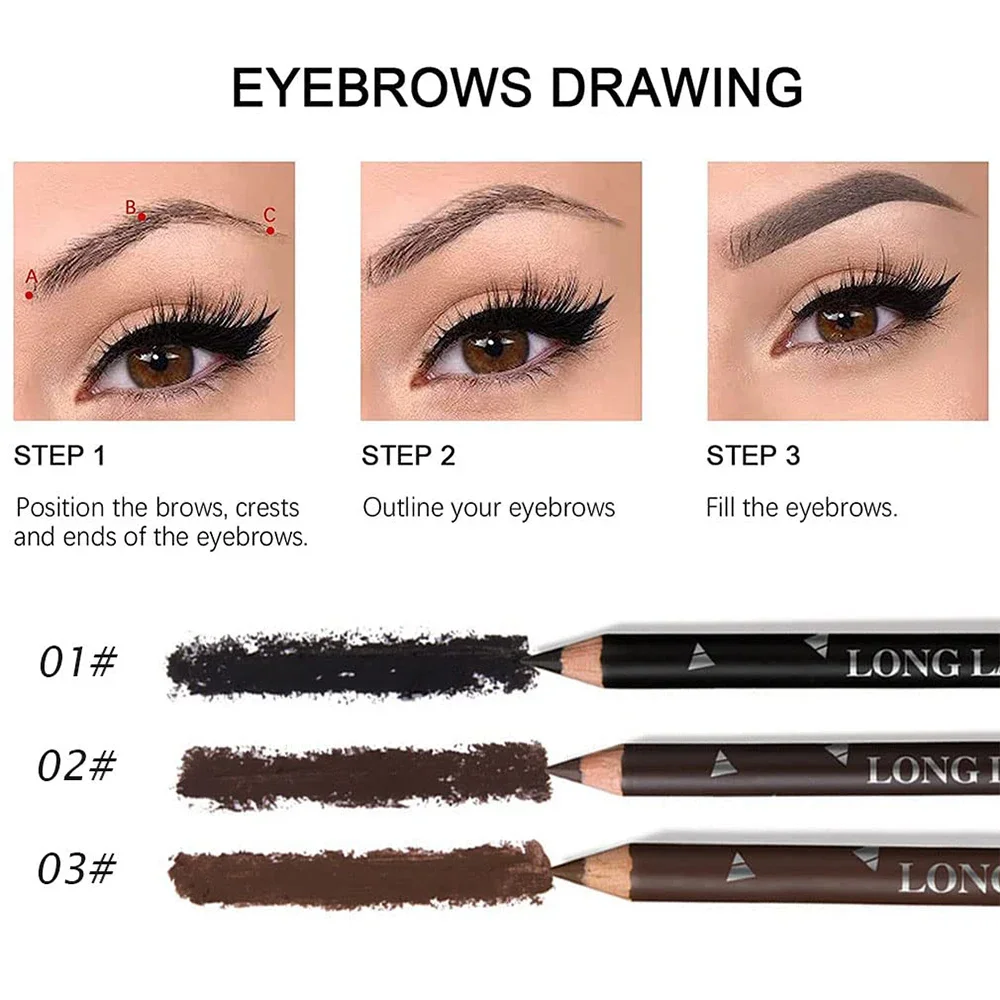 6/12Pcs 눈썹 연필 방수 전문 여성 아이 메이크업 - Colored Pencil Professional 리뷰 및 가격