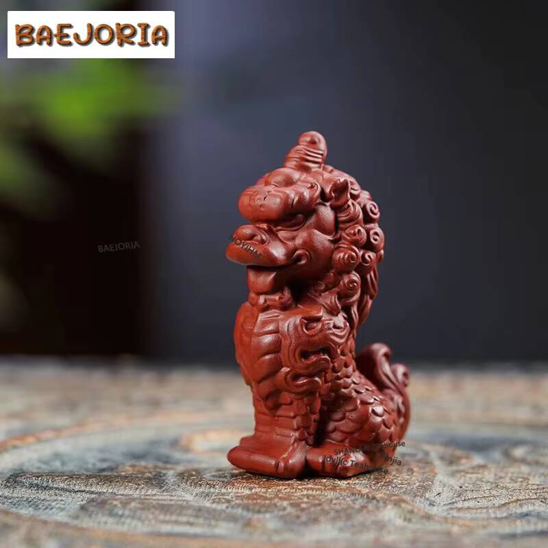 정교한 사자 예술 보라색 점토 차 장식품 수제 부자상  - Art Craft Lion 리뷰 및 가격