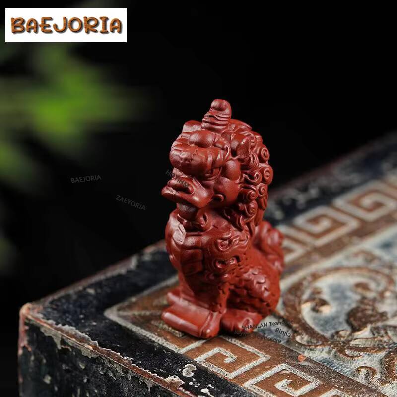 정교한 사자 예술 보라색 점토 차 장식품 수제 부자상  - Art Craft Lion 리뷰 및 가격