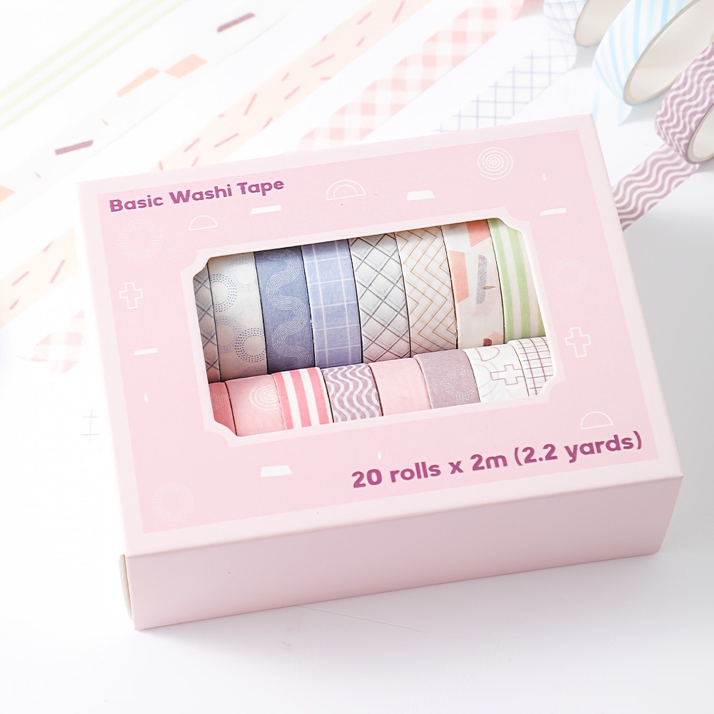 마카롱 테이프 20롤, 폭 0.4인치, 학용품, 미술  - Art Craft Notebook 리뷰 및 가격