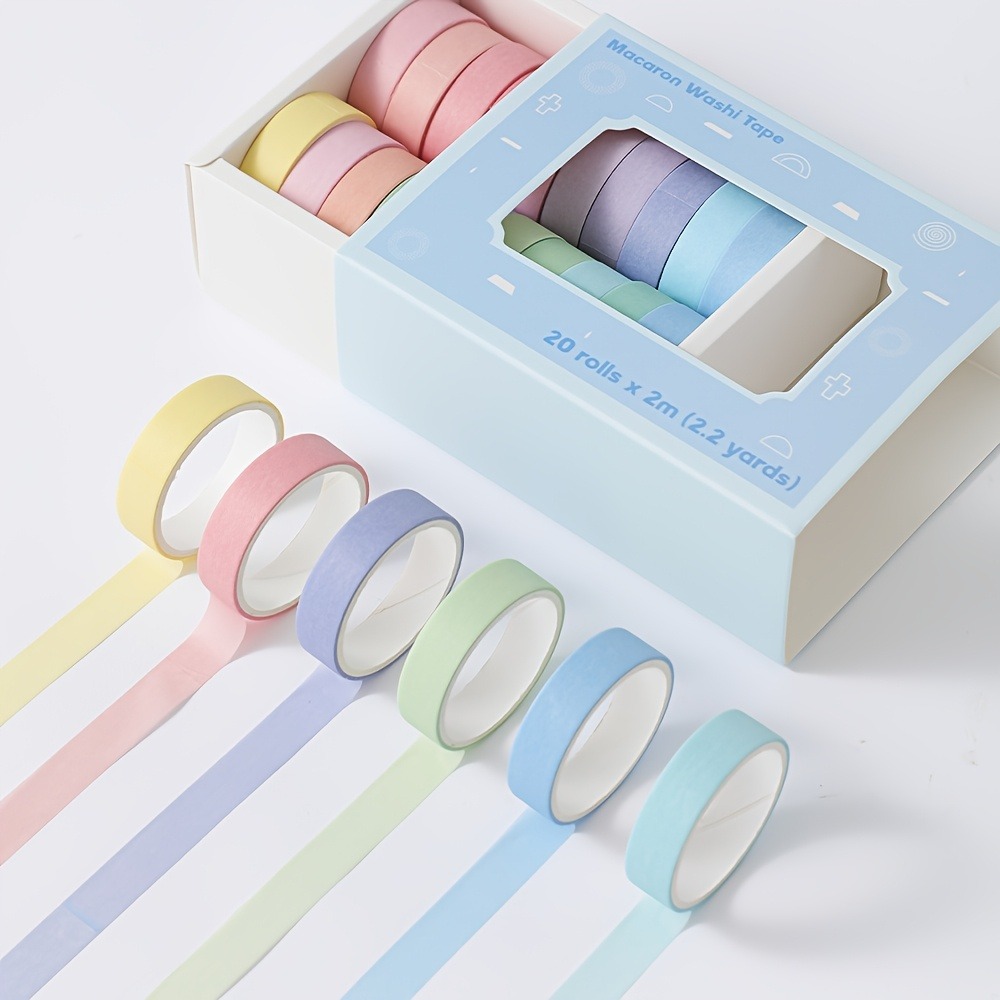 마카롱 테이프 20롤, 폭 0.4인치, 학용품, 미술  - Art Craft Notebook 리뷰 및 가격