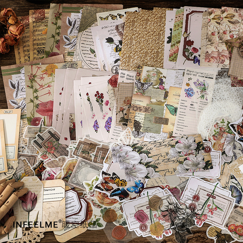 1팩/260개 빈티지 문학 예술 패턴 스티커 팩, 노트 - Art Craft Notebook 리뷰 및 가격