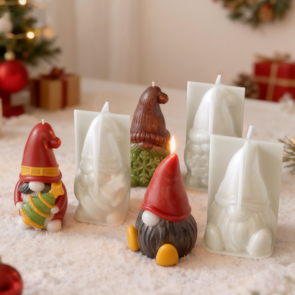 크리스마스 난쟁이 실리콘 캔들 몰드 DIY 인형 크리스 - Art And Craft Xmas Tree 리뷰 및 가격