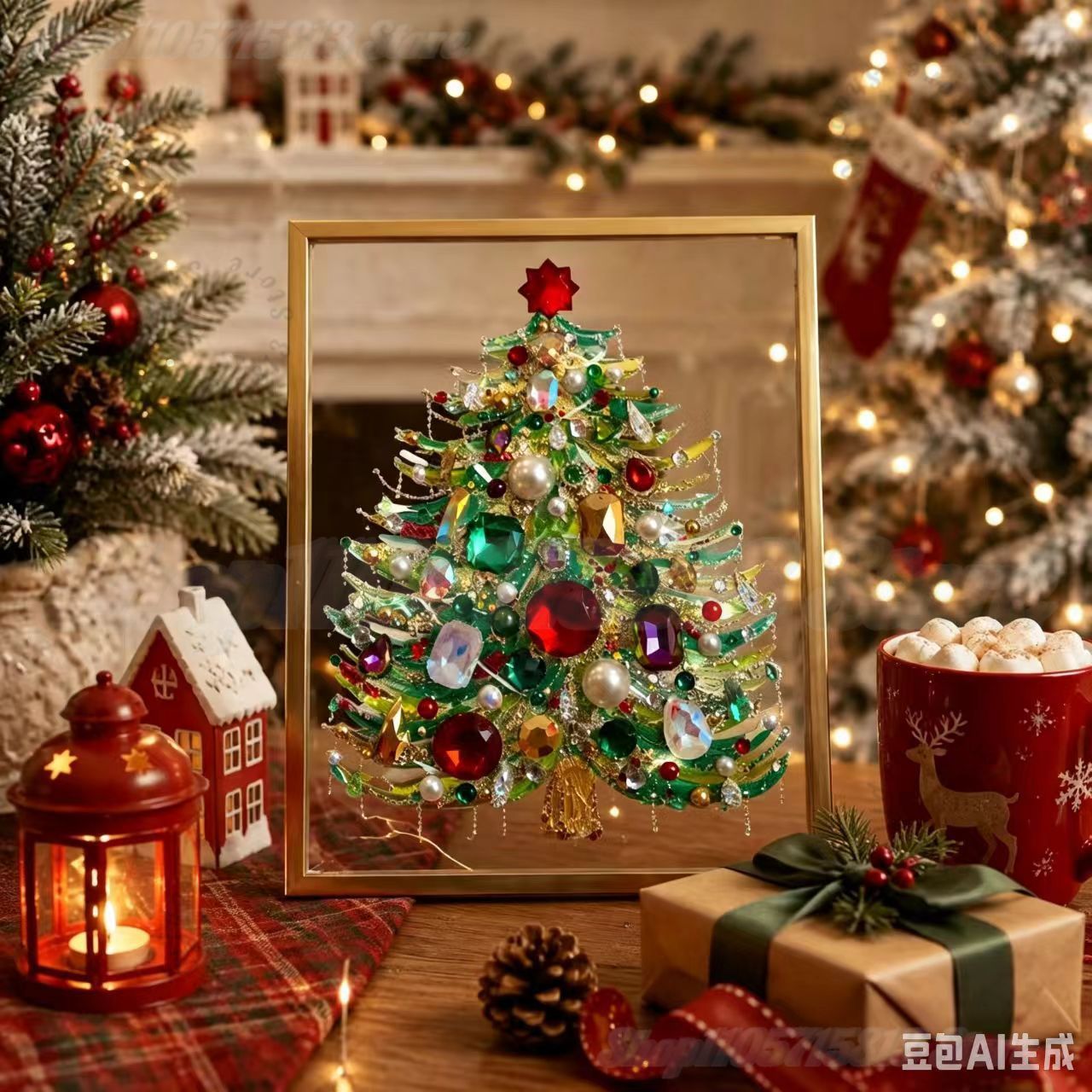 DIY 보석 장식 크리스마스 트리 아트 키트, 보석 진 - Art And Craft Xmas Tree 리뷰 및 가격