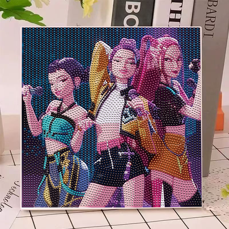 애니메이션 헌터즈 걸스 루미 밀라 조이 다이아몬드 페인 - Art Craft Activity 리뷰 및 가격