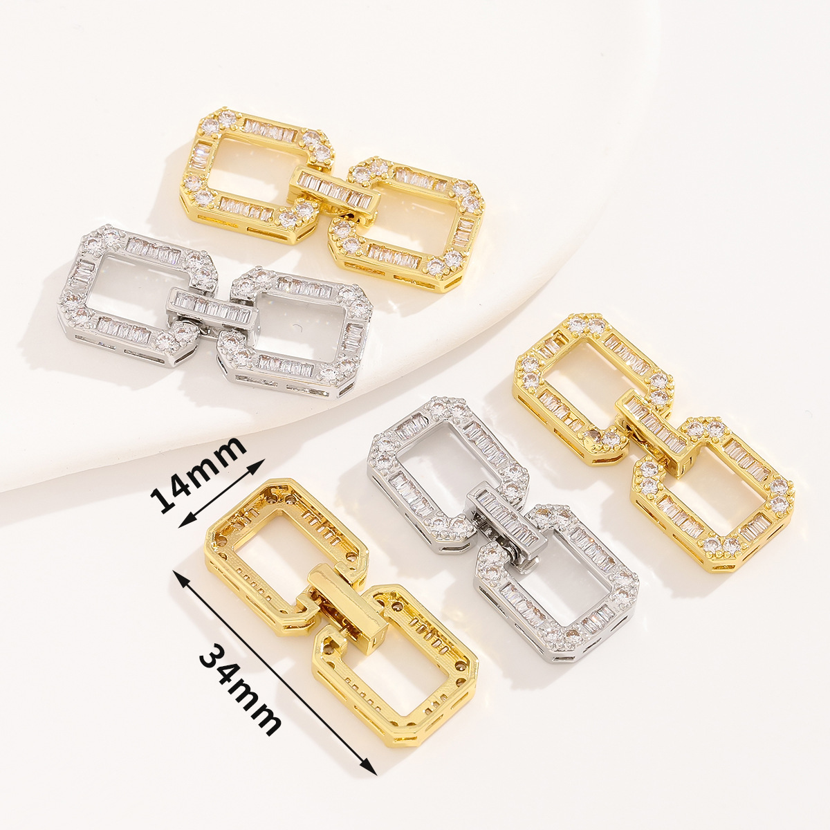 주야 18K 금도금 장식용 섹터 패스너 커넥터 잠금 클 - Art Craft Activity 리뷰 및 가격