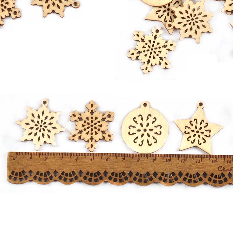 혼합 눈송이 및 별 크리스마스 트리 장식, 나무 펜던트 - Art And Craft Xmas Tree 리뷰 및 가격