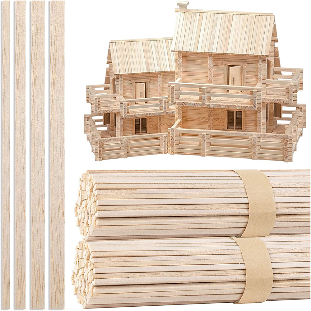 130pcs 발사 나무 나무 스트립 공예 광장 Cudg - Art Craft Stick 리뷰 및 가격