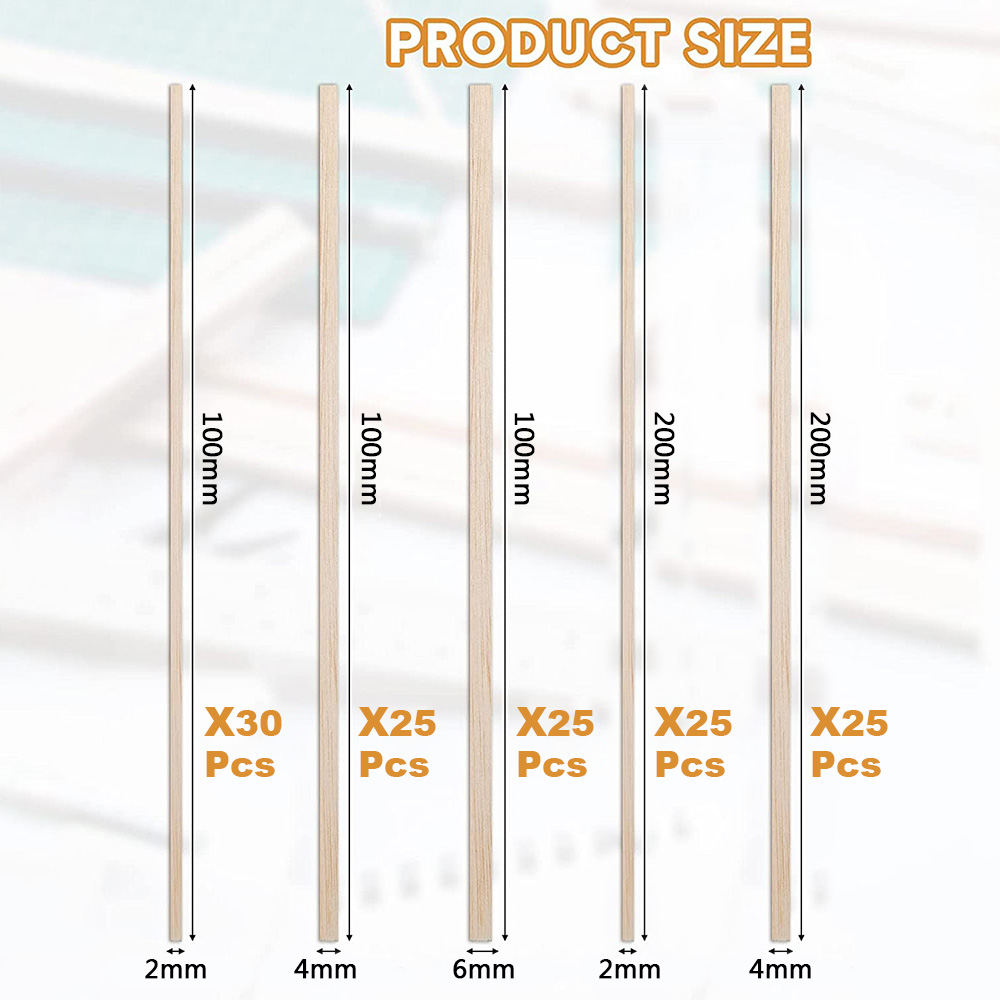 130pcs 발사 나무 나무 스트립 공예 광장 Cudg - Art Craft Stick 리뷰 및 가격