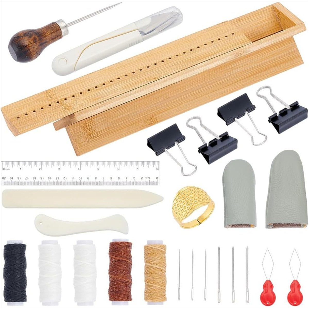 *X07A 26개 대나무 책 제본 받침대와 DIY 책  - Bookbinding Supply Kit 리뷰 및 가격