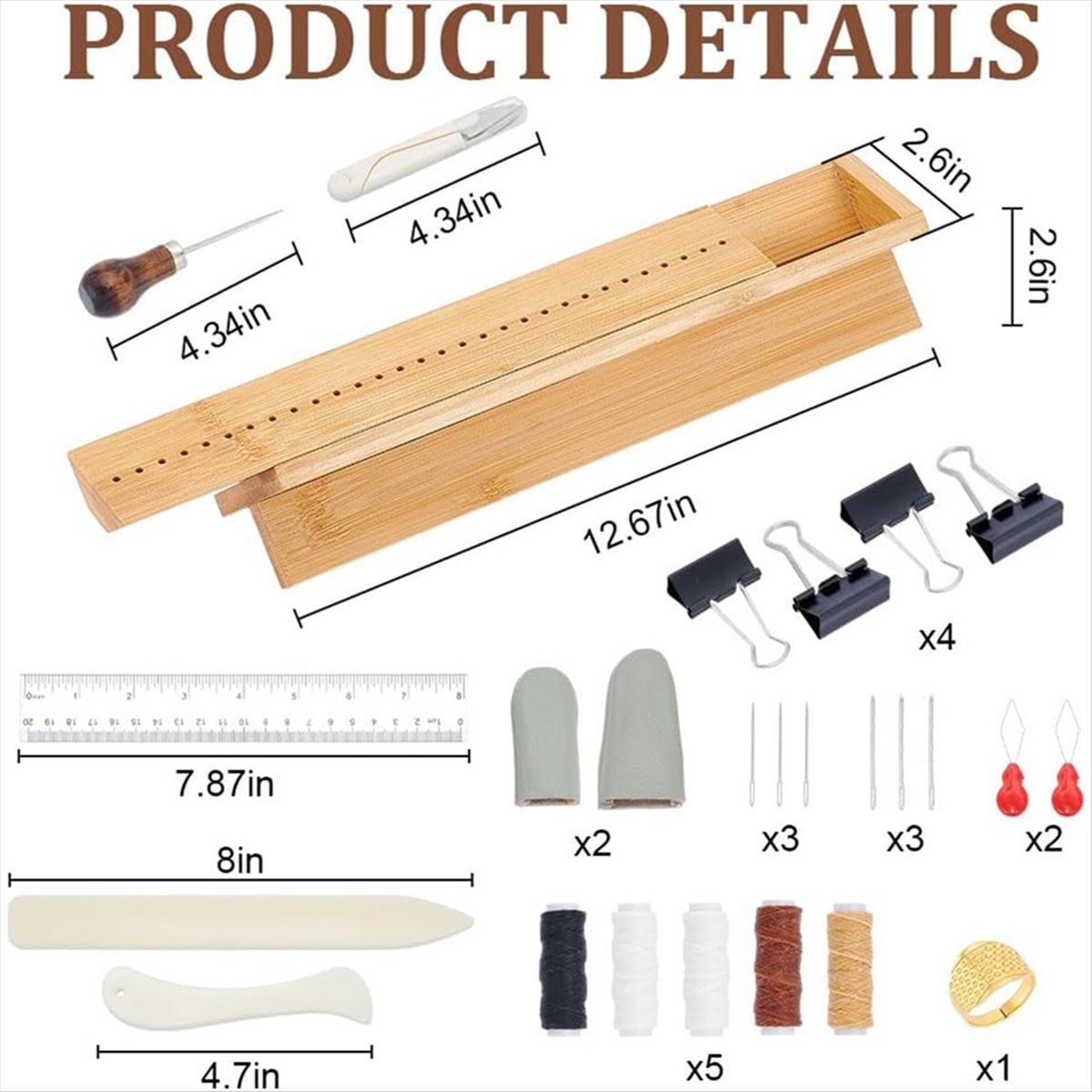 *X07A 26개 대나무 책 제본 받침대와 DIY 책  - Bookbinding Supply Kit 리뷰 및 가격