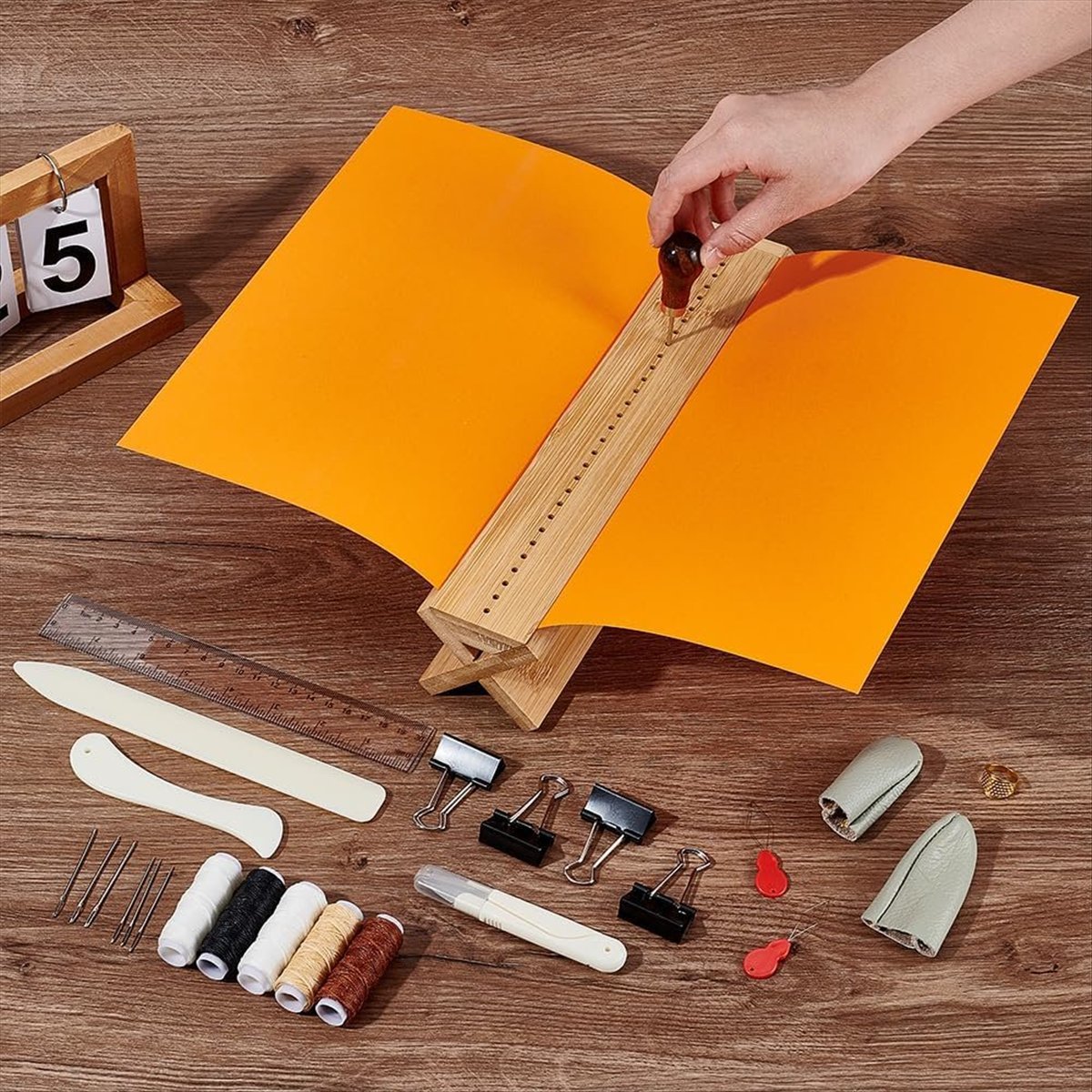 *X07A 26개 대나무 책 제본 받침대와 DIY 책  - Bookbinding Supply Kit 리뷰 및 가격