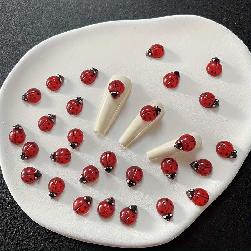 100개 야광 레진 무당벌레 - 네일 아트, 쥬얼리 및 - Art Craft Ladybug 리뷰 및 가격