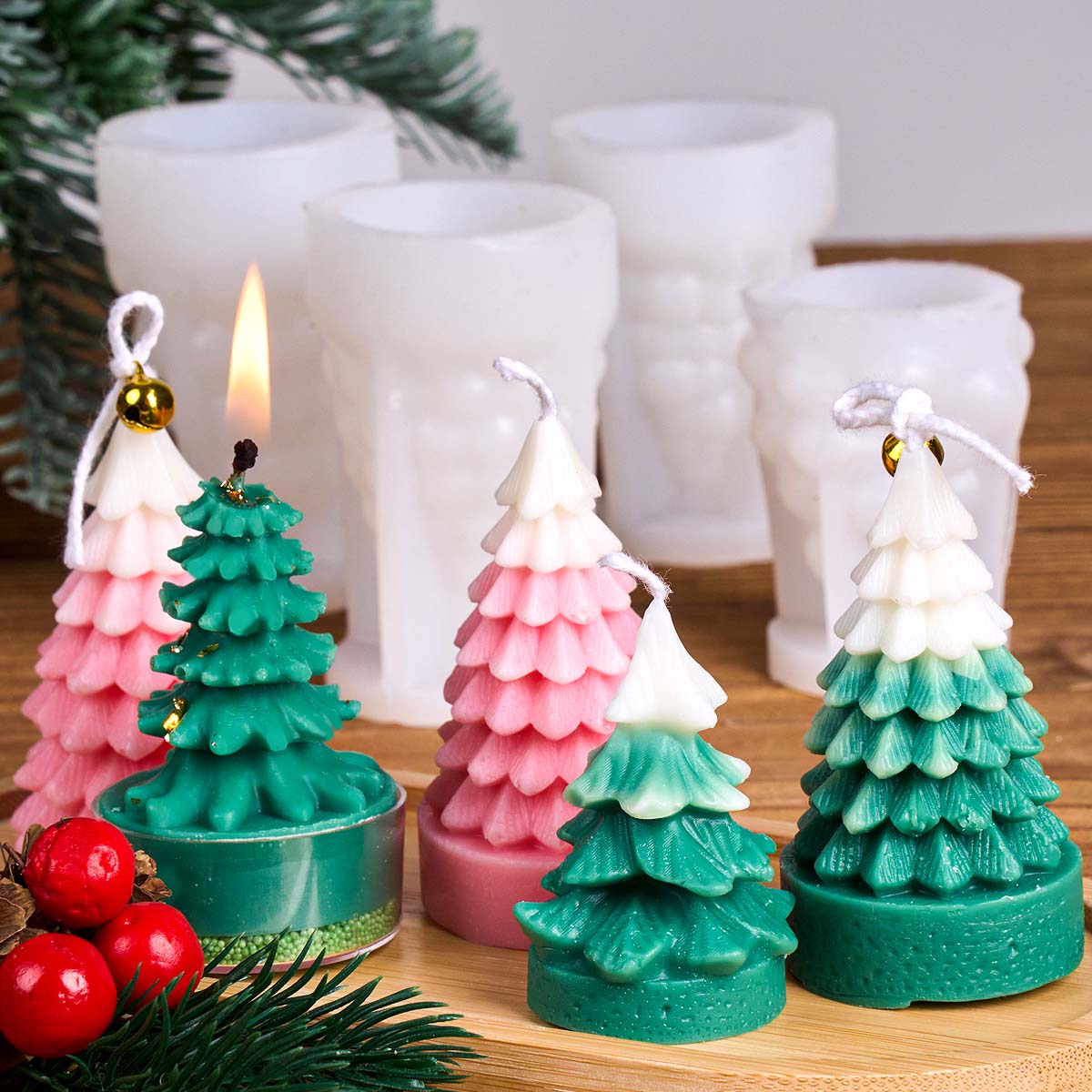 3D 크리스마스 트리 실리콘 캔들 몰드 DIY 크리스마 - Art And Craft Xmas Tree 리뷰 및 가격