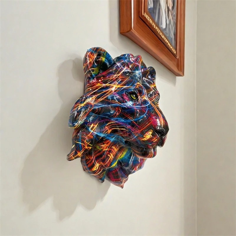 빈티지 스타일 레진 동물 벽 장식, 독창적인 사자, 늑 - Art Craft Lion 리뷰 및 가격