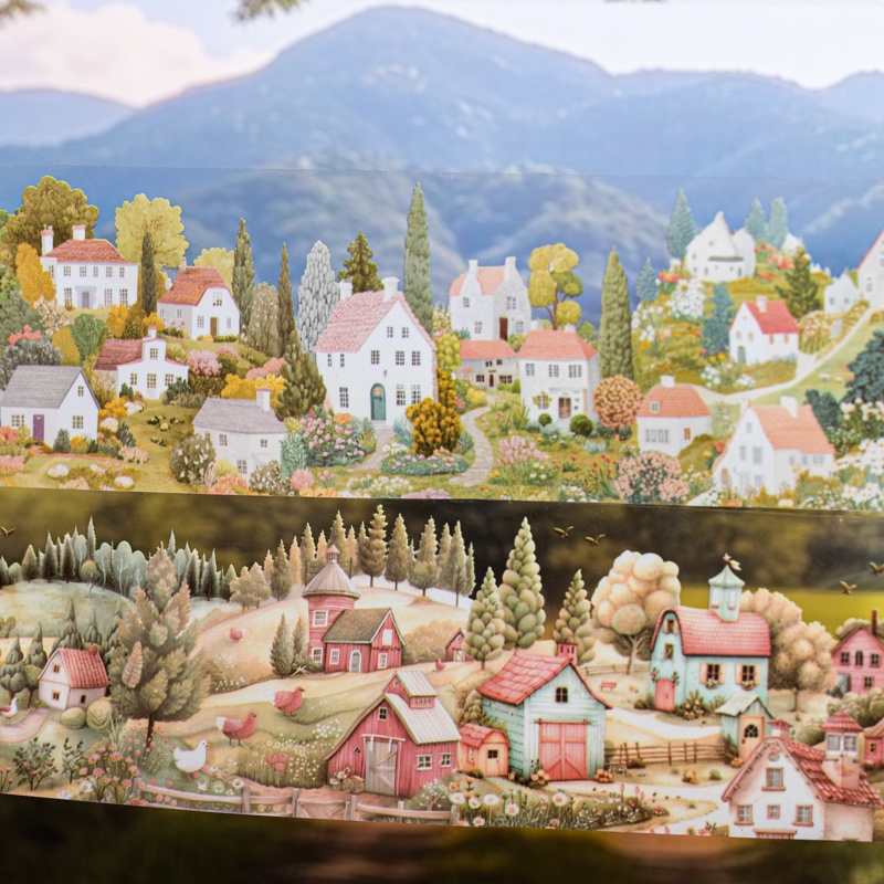 6롤 6cm×200cm 마을 테마 테이프 펫 테이프 세 - Art Craft Notebook 리뷰 및 가격