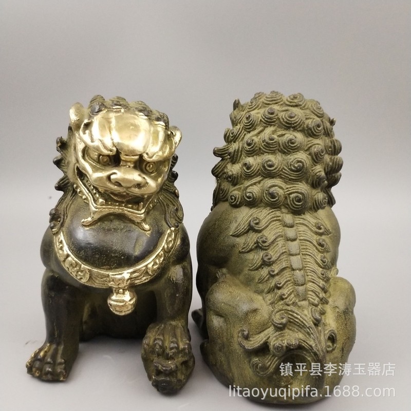 황동 이중귀 구리 종, 장식용 수집품, 가정 장식 공예 - Art Craft Lion 리뷰 및 가격