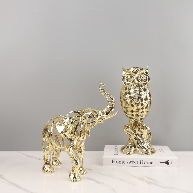 금속 공예 인공 동물 조각품 골드 오픈워크 사자 말 코 - Art Craft Lion 리뷰 및 가격