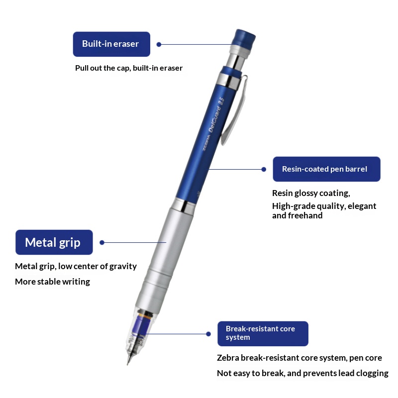 일본 ZEBRA DelGuard MA86 금속 기계식  - Colored Pencil Professional 리뷰 및 가격